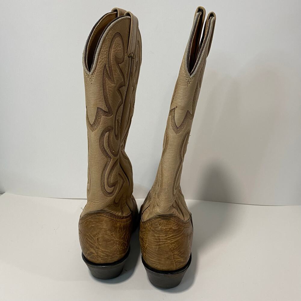 Nocona Women's Western Boots Size 6 Leather Brown Tan Embroidered‎ Rodeo Horse - Picture 5 of 9